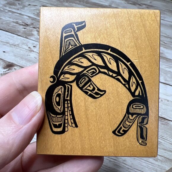 Lot 4 PSX Design 1995-1999 Wood Mounted Rubber Stamp - Tribal Native Vintage - Picture 6 of 8